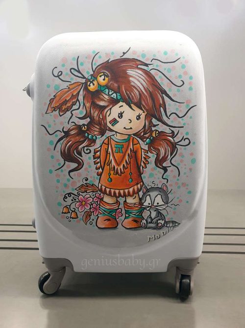 Ζωγραφισμένη βαλίτσα ινδιάνα