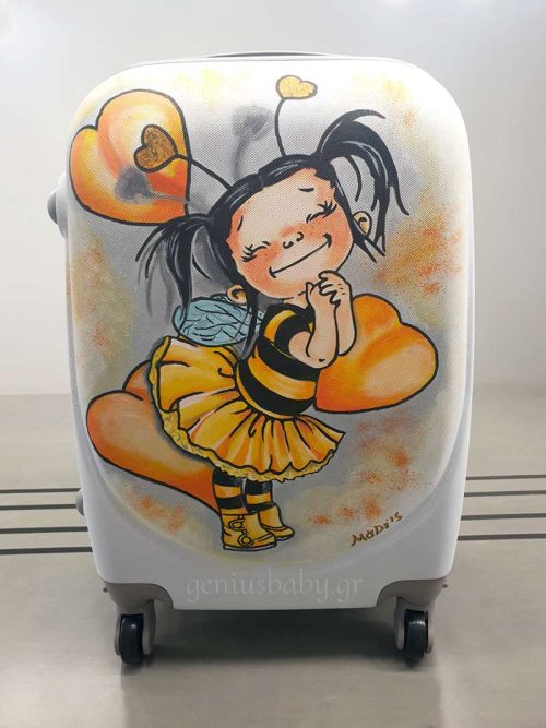Ζωγραφισμένη βαλίτσα μελισσούλα