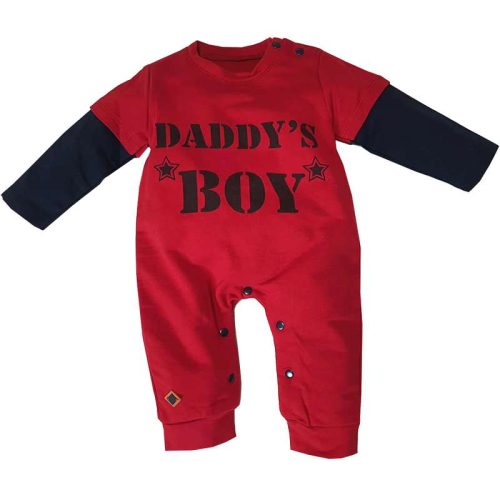 Βρεφικό φορμάκι κόκκινο daddy"s boy | Geniusbaby.gr
