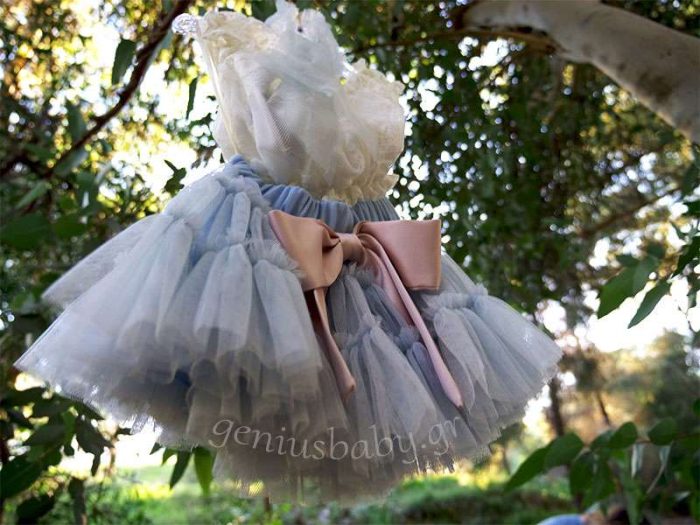 Βρεφική παιδική τούλινη φούστα tutu σιελ Vinteli