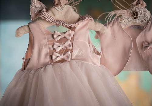Bαπτιστικό φόρεμα ροζ με μπολερό - Vinte li