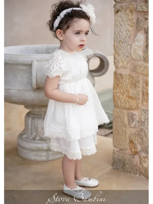 Boho βαπτιστικό φόρεμα Stova Bambini | Geniusbaby