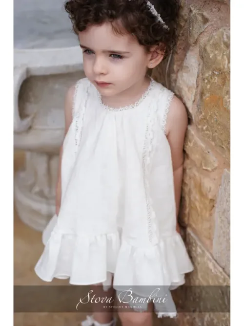 Boho βαπτιστικό φόρεμα Stova Bambini | Geniusbaby