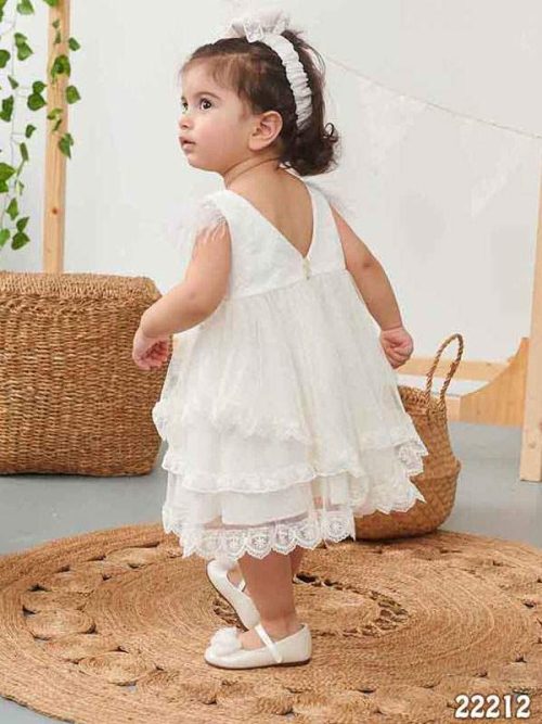 Φόρεμα λευκό με πούπουλα - Bonito